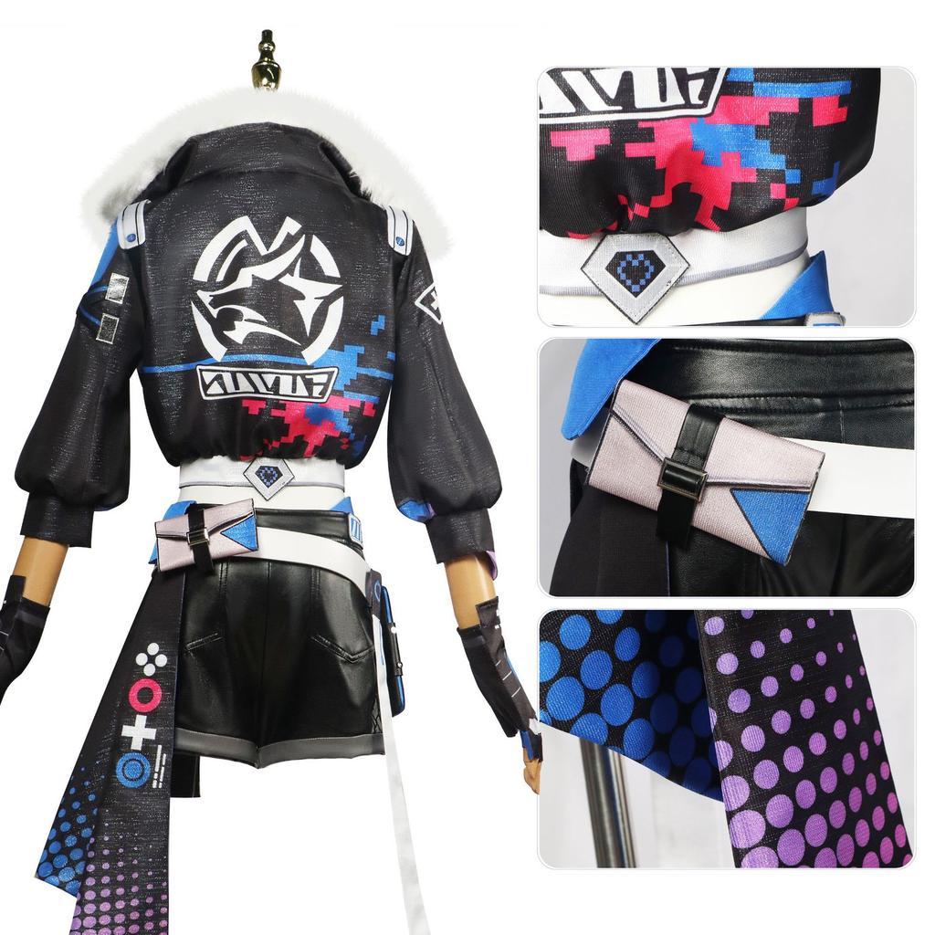 Silver Wolf Full Set Cosplay Costume Game Honkai Start Rail Silver Wolf Cosplay Costumes Wig Outfit Uniform With Accessories