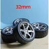 4pcs 1/18 32mm/36mm/42mm Diameter Plastic Wheels Rubber Tires RPF1 RAYS TE37 57CR CE28 BBS ABS Rims for 1:18 Model Car