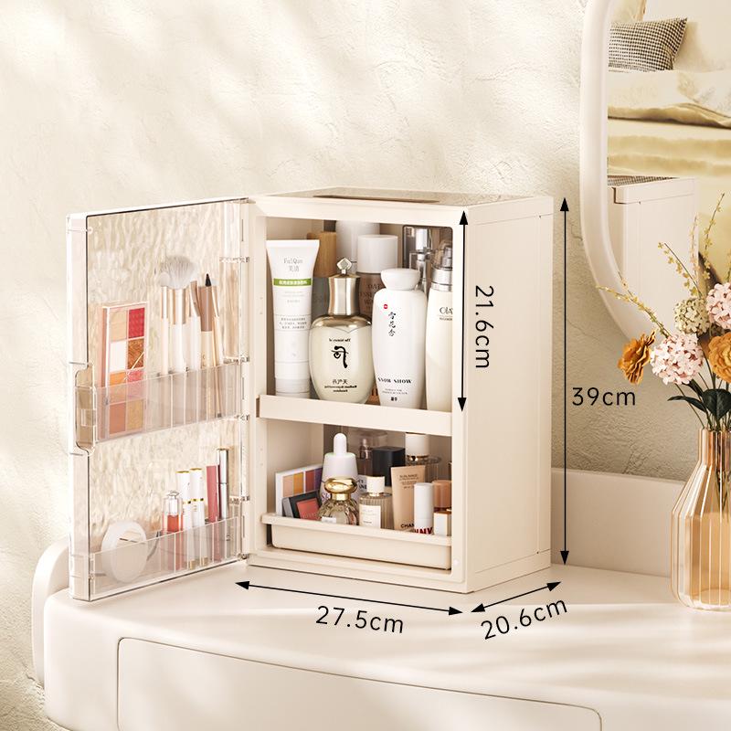 

High-Capacity Dustproof Makeup Organizer for Skincare & Lipstick Storage