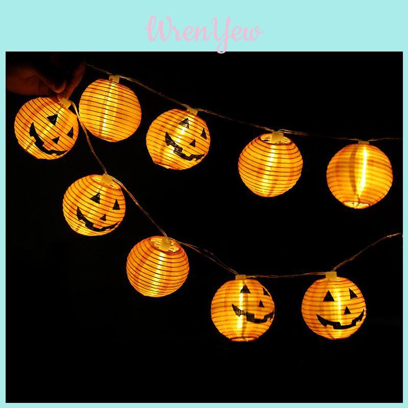 Bezaubernde LED-Kürbis-Lichterkette Bietet Warmweißes Licht für Halloween-Festlichkeiten