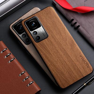 Case voor Xiaomi 12T 12 Pro Lite 12X 5G funda bamboe hout patroon Lederen achterkant voor xiaomi 12t pro 12s pro ultra 12x case