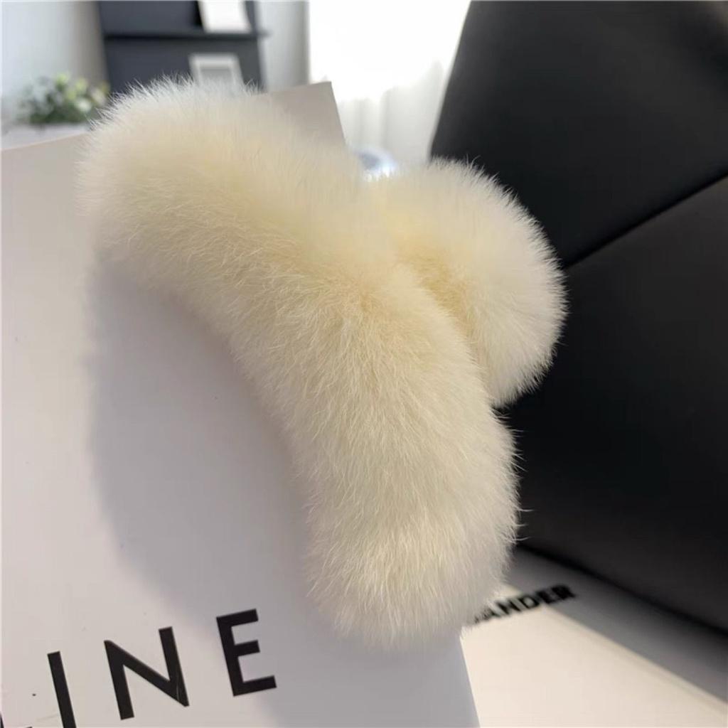 Large Plush Hair Clip For Women Handmade Korean Style Hair Accessory