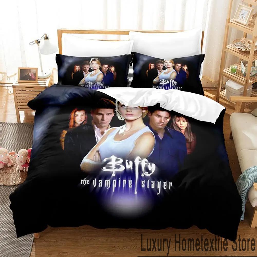 3D Print Buffy The Vampire Slayer Bedding Set Boys Girls Twin Queen King Size Duvet Cover Pillowcase Bed Boys Adult