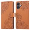 For Samsung Galaxy A05 4G Case Rose Flower PU Leather Wallet Phone Cover with 3 Card Slots