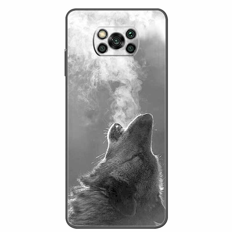 Case For POCO X3 Pro Soft Silicone TPU Black Bumper Cover For Xiaomi Poco X3 NFC Phone Back Cases PocoX3 X 3 X3Pro Cat Cartoon