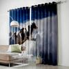 Cow Blue Sky White Clouds Fly   Window Curtains Curtains for Living Room Decorative Items Living Room