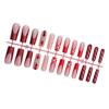 24pcs Christmas Press on Nail Square False Nail Long Acrylic Nail French Tip Winter Artificial Nail for Hliday Parties