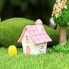 Miniature House Fairy Garden Accessory Tiny Village House Bonsai Terrarium Crafts Mini Resin Figurine for Plant Pot Micro Landscape