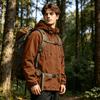 Men's Outdoor Waterproof Jacket Windproof Lightweight Hiking Raincoat with Adjustable Hood and Multiple Pockets for Sports and Travel
