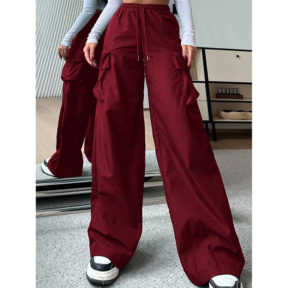 2025 Trendy Women's Workwear Casual Pants with Big Pockets - Loose, Versatile Long Style
