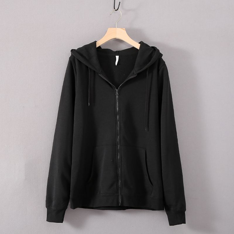 

Australian Single Plus Size Women s Spring and Autumn Velvet Padded Hooded Sweatshirt Jacket Brushed Hooded Jacket Black 22