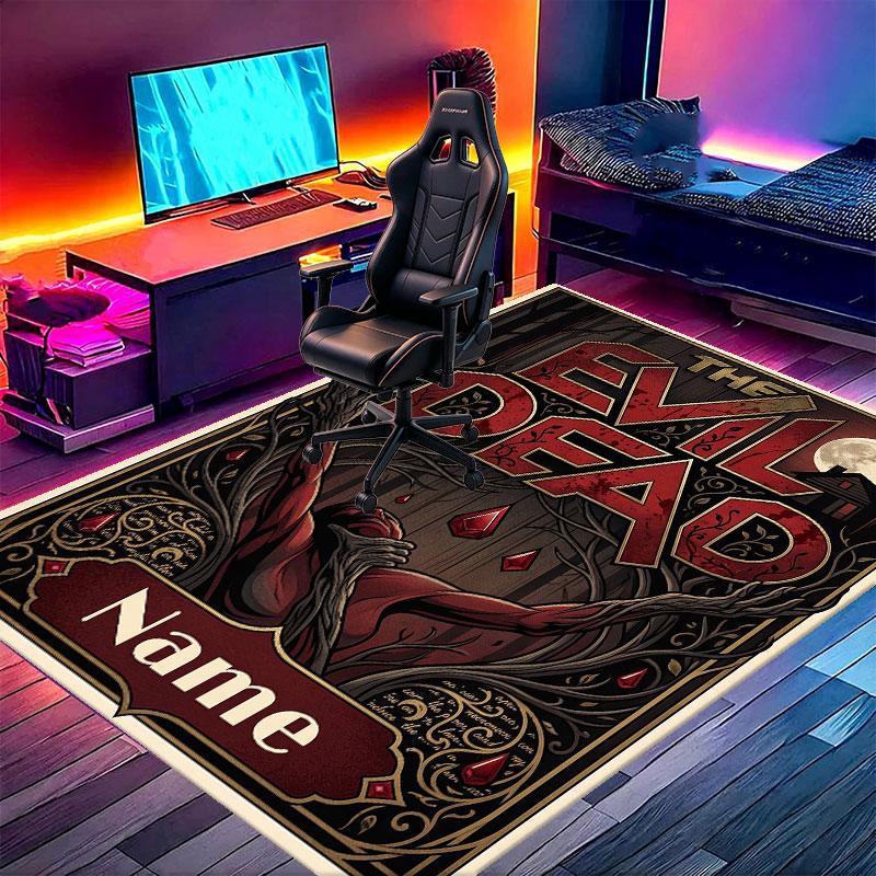Custom Name Personalized The Evil Dead Print Carpet, Versatile Home Decor Rug, for Playroom, Apartment, Balcony, Entryway, Hallway Gift