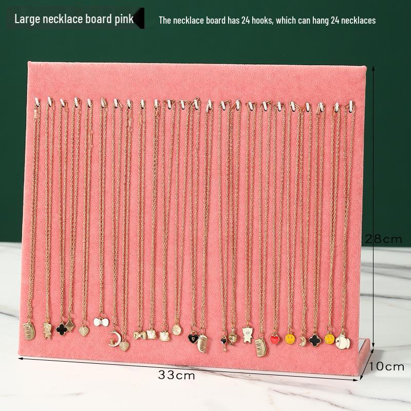 Extra Large Velvet Jewelry Display Stand: Necklace Hanger & Bracelet Storage Rack