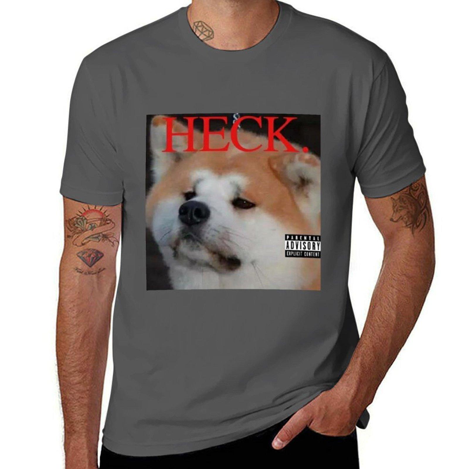 

heck doggo TShirt Stain Resistant Casual Tee 4XL