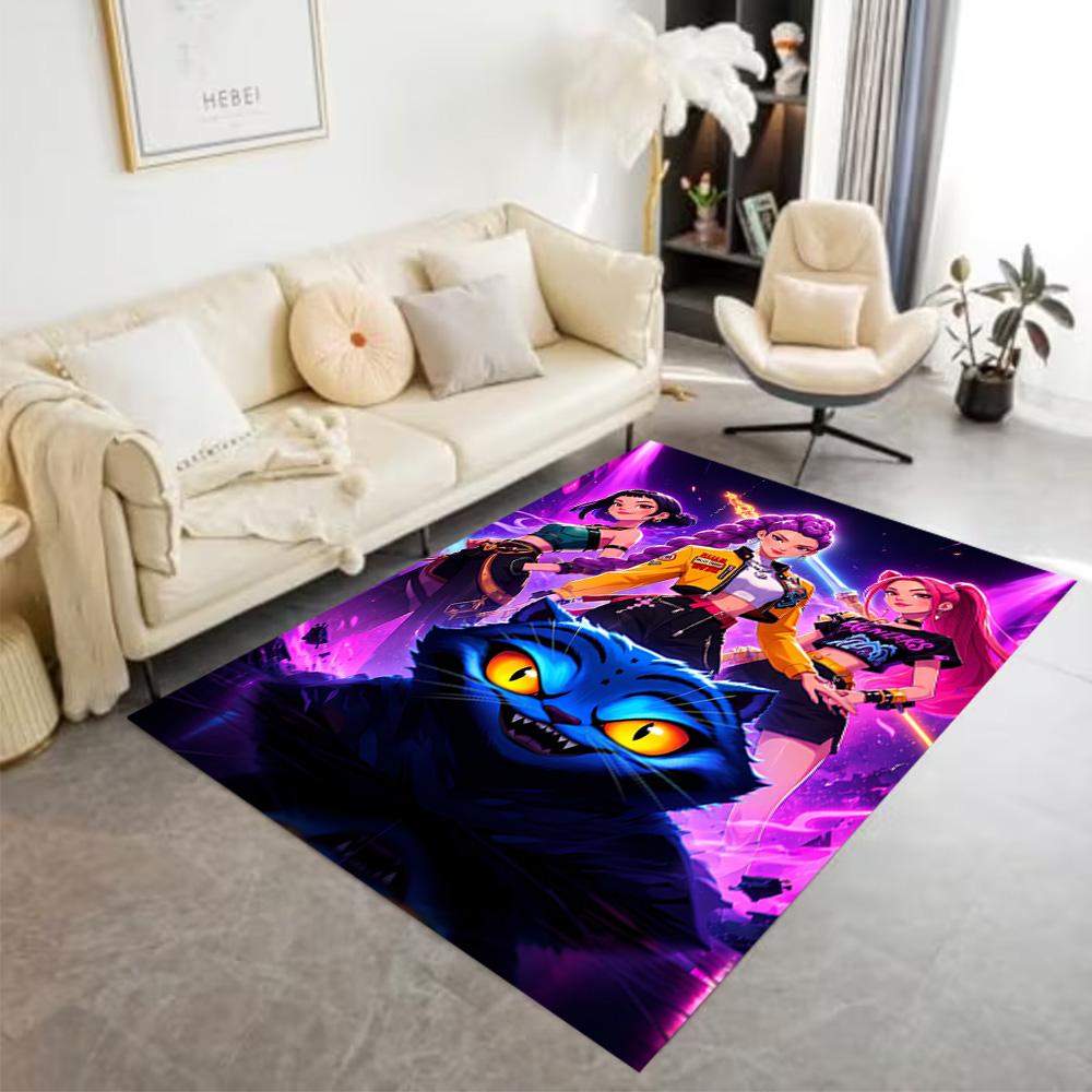 Galactic Fashion Heroes Area Rug Design for Living Rooms Dining Room Foyer Decorate Room Antislip Carpet Anime Office Decor Gift for Festivals