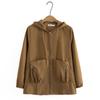 Women's Spring Autumn   Trench Coat   Loose Fashion Short Casual Hooded Female Windbreaker Overcoat Outerwear