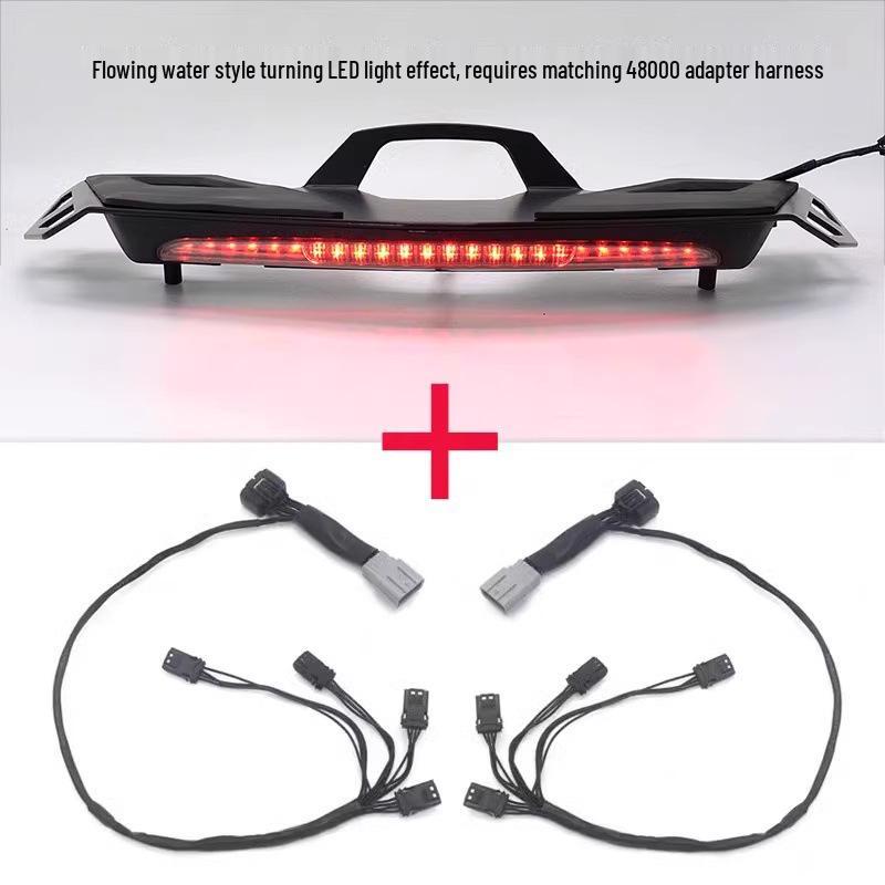 Honda Gold Wing GL1800 Motorcycle Accessories: Lights, Brake Lights, Turn Signals, Rear Luggage Rack, Seat Bracket, and Tail Components.