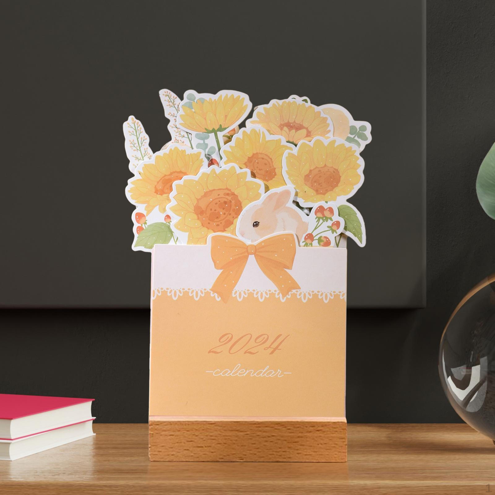 Desk Calendar Daily Monthly for Office Farmhouse Bedroom Living Room