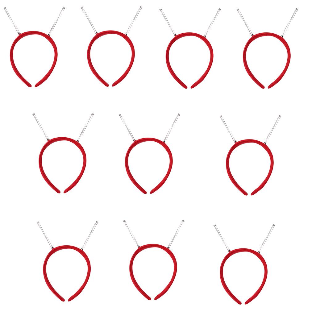 10Pcs Plain DIY Headband Soft Hair Hoop Headbands with Springs Plastic Hair Hoop Plain Headband Soft Crafting
