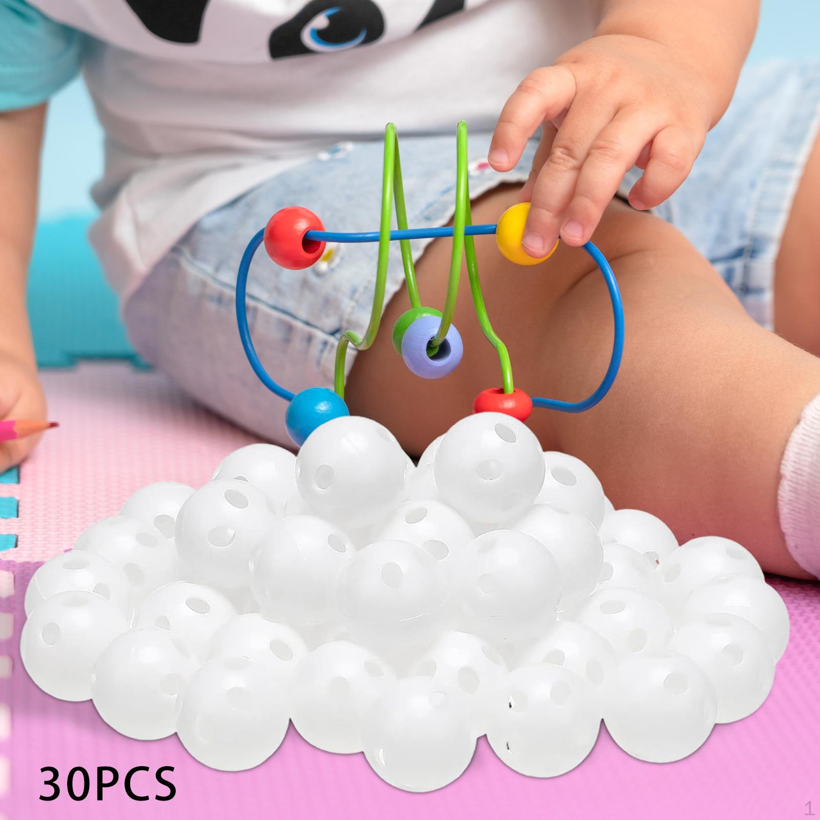 

30 штук шариков-погремушек для игрушечных вставок, аксессуары для кукол, DIY шумовые элементы 2.8cm