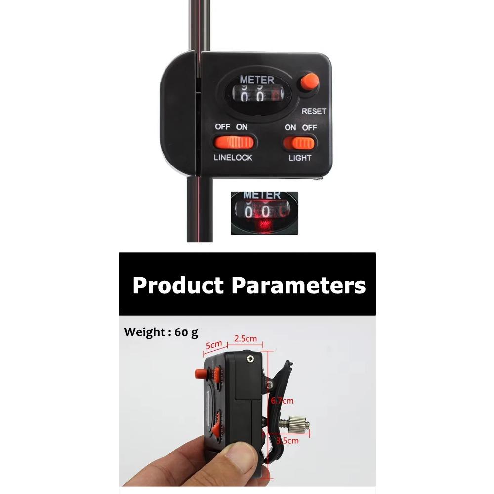 0-99.9M Pesca Full-featured Equipped With Light Professional Depth Finder Counter Fishing Tool Plastic Tackle