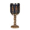 Gothic Skull Wine Goblet with Stainless Steel Beer Cup Intricate Skeleton Design. Ideal for Halloween Gothic Home Decor