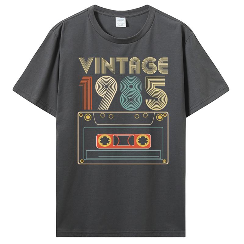 New Men T-shirt Vintage 1985 1986 1987 1988 1989 Tshirt Women T Shirt Men Cotton Tees Hip Hop Harajuku Streetwear