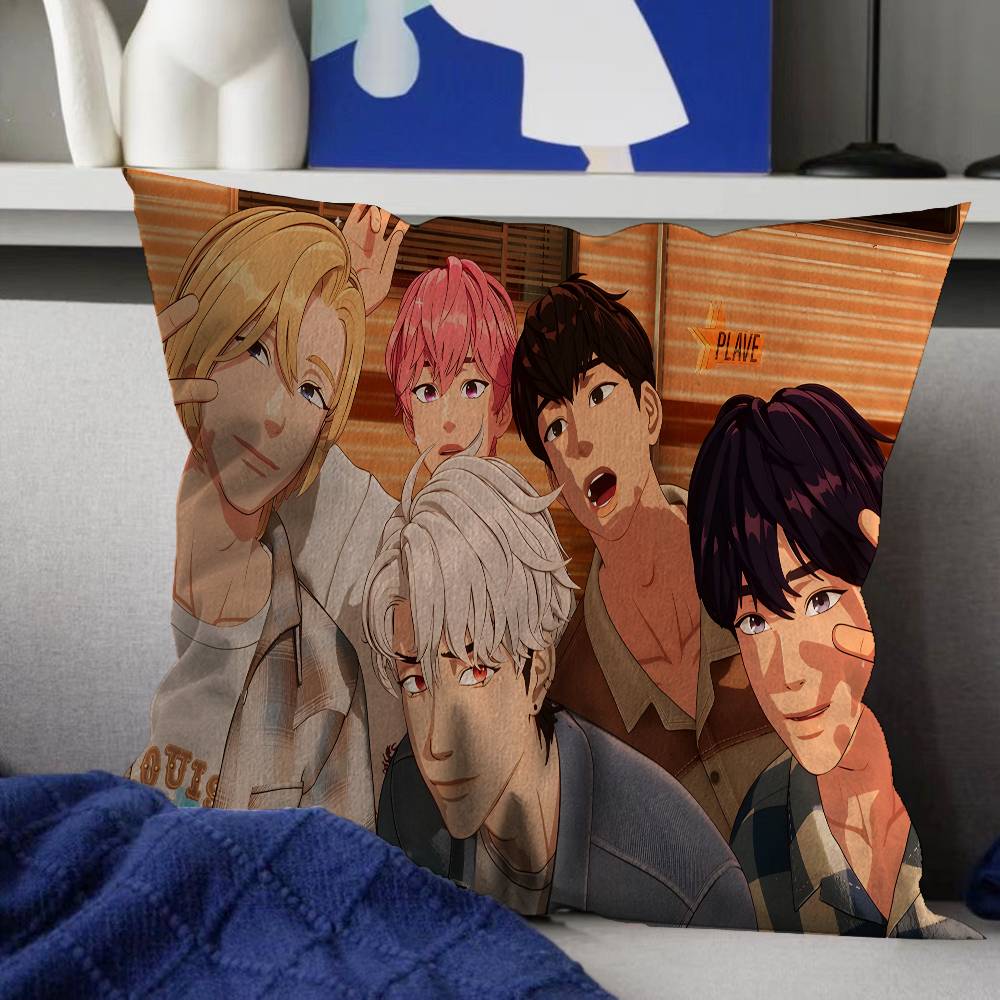 KPOP PLAVE Mode Kissenbezug Auto Wurfkissenbezug für Sofa Auto Weihnachtsgeschenk xcm xcm