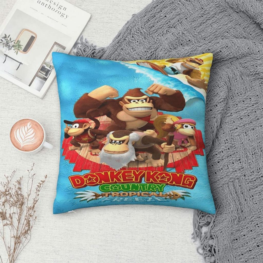 Trendy Domácí Bananza Hra Donkey Kong Dekorativní Povlaky na Polštáře Příslušenství Potahy na Polštáře Zip Více Velikostí