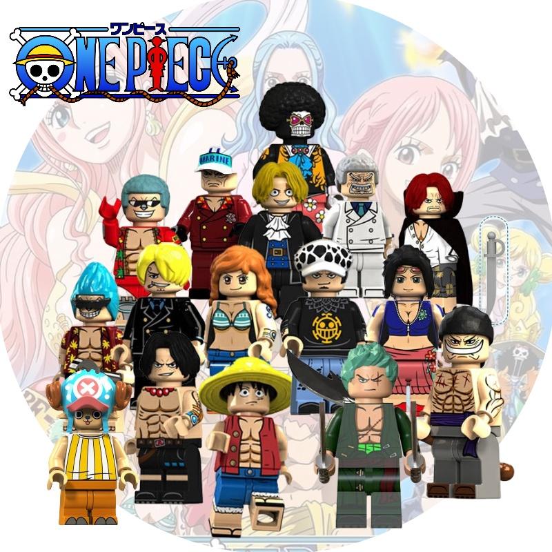 Set aus 15 One Piece Piraten-Bausteinen Chopper Luffy Zoro Robin Franky und mehr!