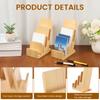2Pcs 4 Tier Wood Brochure Display Stand Countertop Pamphlet Storage Holder Office Desk Flyer Business Card Holder