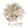 100pcs Wood English Alphabet Decorative Letters Wooden Numbers Mini Wood Ornaments Scrapbooking DIY Art Crafts for Decoration