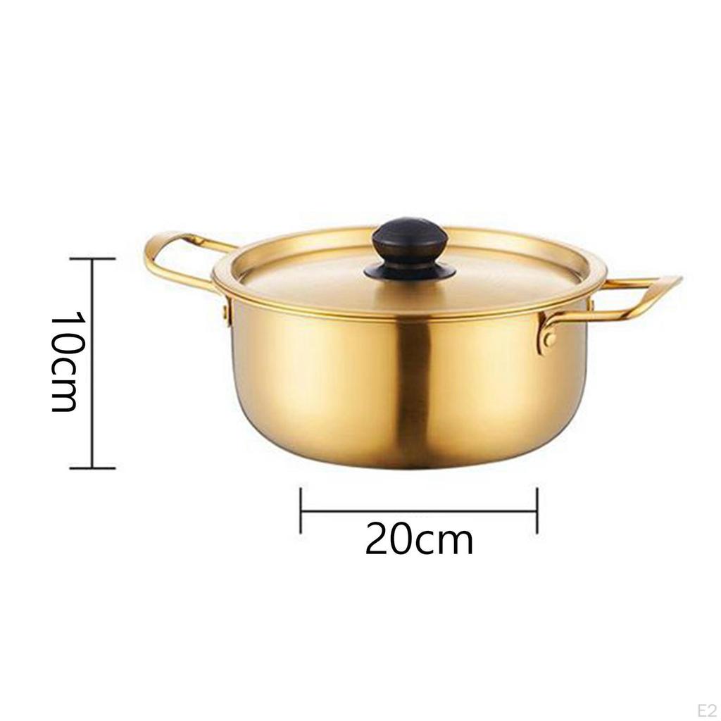 Instant Noodle Soup Pot Ramyun Cooker Cookware Stainless Steel Korea Ramen Cooking for