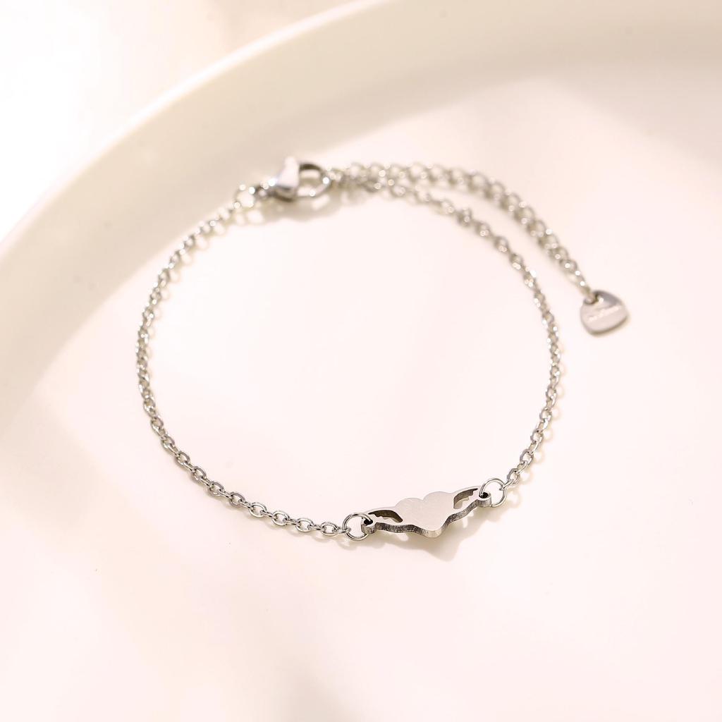 Stainless Steel Animal Fruit Bracelet - Kitten, Puppy, Strawberry Design