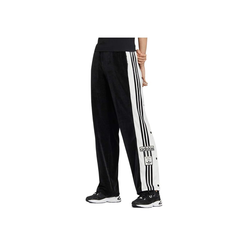 adidas Originals Adibreak Pant Women Black Snap Button Brand Logo Print Bottoms IC8127