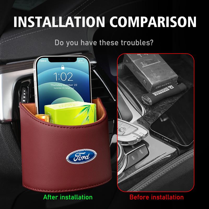 Universal Car Air Vent Storage Pouch Car Vent Hanging Storage Bag For Ford Focus mk2 mk3 mk4 Fiesta Ranger Mondeo S-MAX Kuga APY1