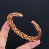 Handmade Pure Copper Woven Cuff Bracelet for Men & Women  Adjustable Braided Wire Bangle  Vintage Ethnic Jewelry Gift