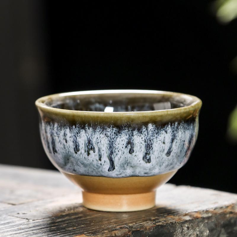 Kiln-Fired Ceramic Gongfu Tianmu Tea Tasting Bowl