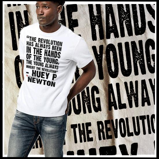 Иконка Месяца Черной Истории Цитата Хьюи П. Ньютона Кеметская Мавританская История Унисекс Футболка XXXL