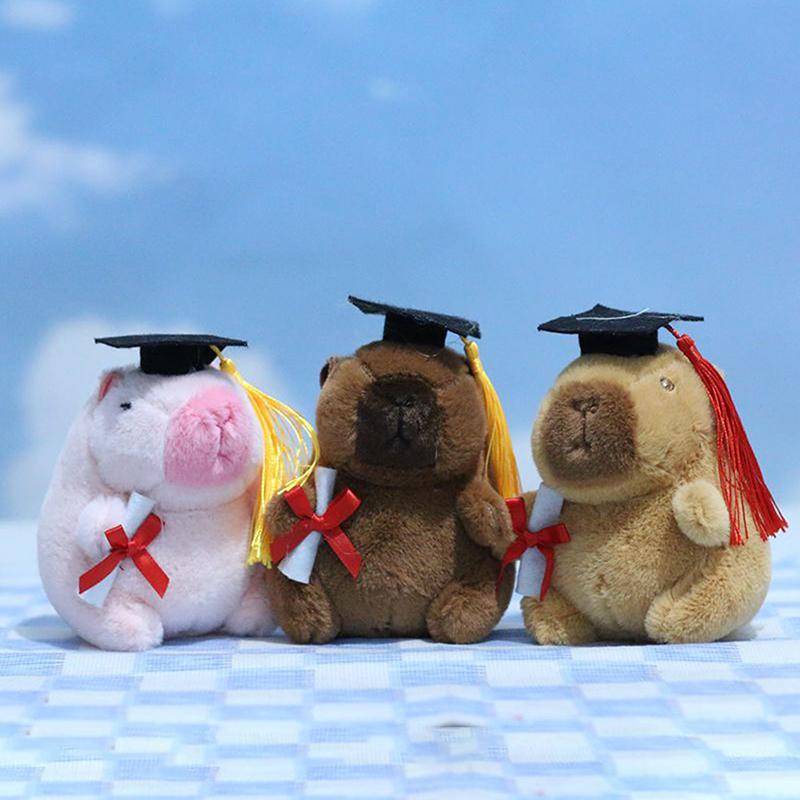 Niedlicher Plüsch-Anhänger mit Dr. Capibala-Puppe, exquisites Capybara-Stofftier, für Damen, Taschenanhänger, Autobehang, Ornament, Schlüsselanhänger