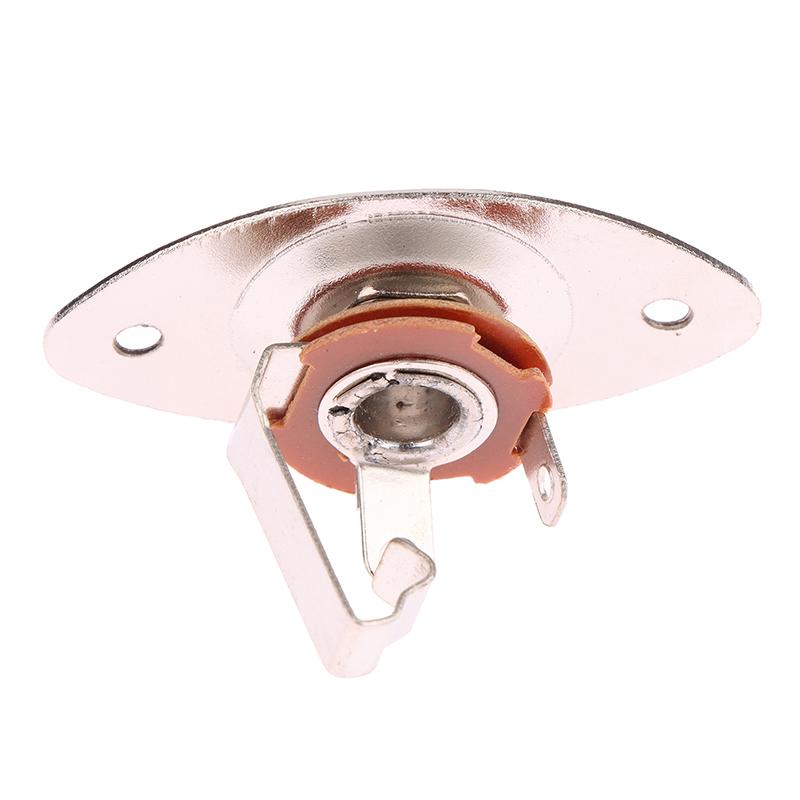1Set Metal Concave Output Jack Plate Socket & Screws For Electric Guitar Replacement Oval Electric Guitar Pickup Accessories