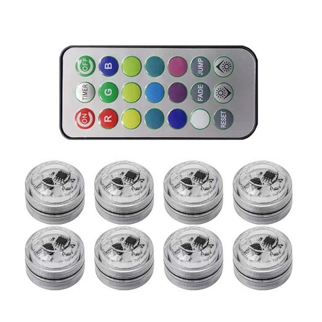 Car Interior Ambient Light Wireless LED Lights Remote Control Adhesive Atmosphere Light Universal Automotive Roof Light