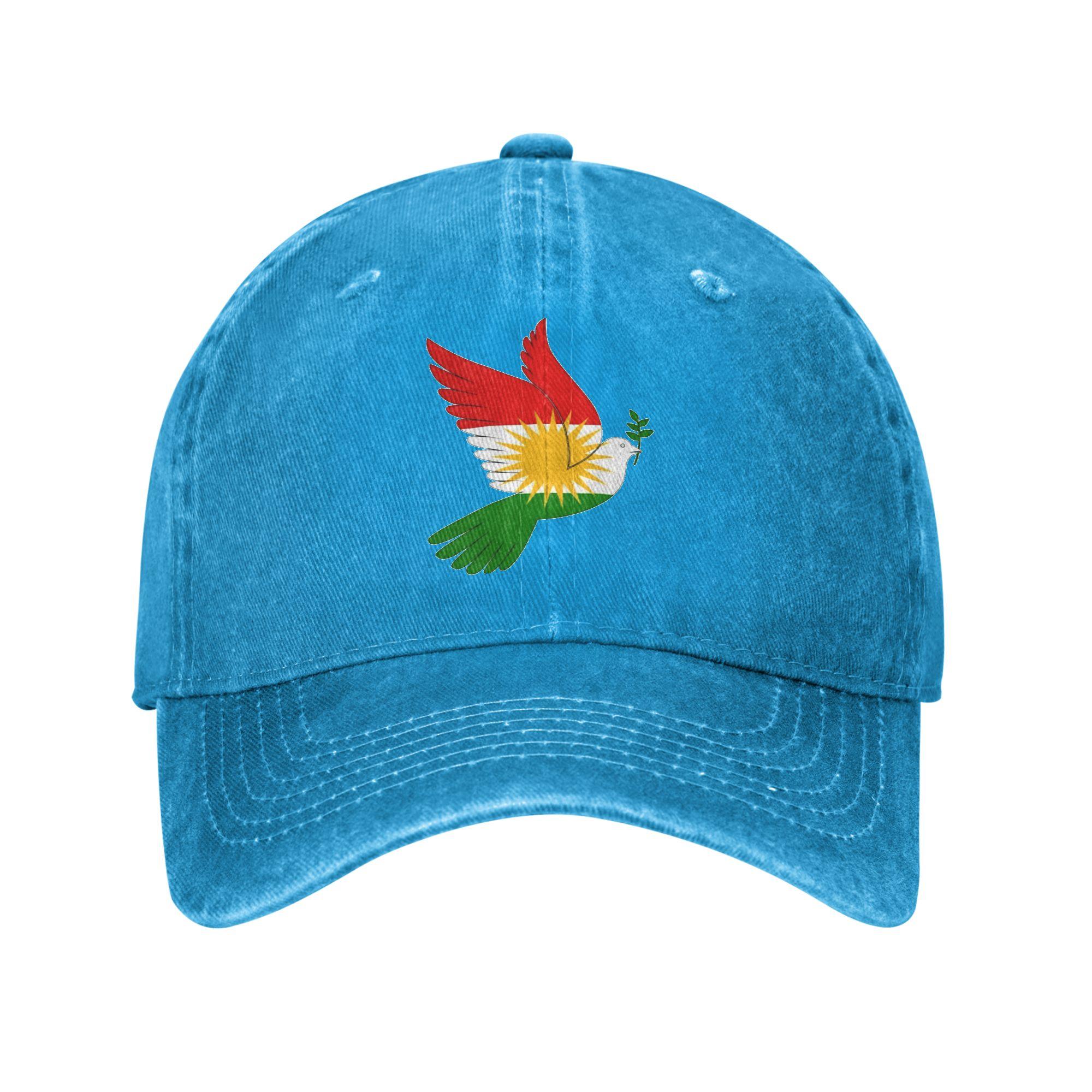 

Summer Kurdistan Flag Baseball Cap Sun Wholesale Custom Washed Hip Hop Hats Female Male Casual Hiking Fishing Baseball Caps One Size синий