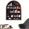 Wooden Material Wood Storage Shelf Crescent Sun Design Bohemian Style Crystal Shelf Moon Design Vintage Style Display Rack