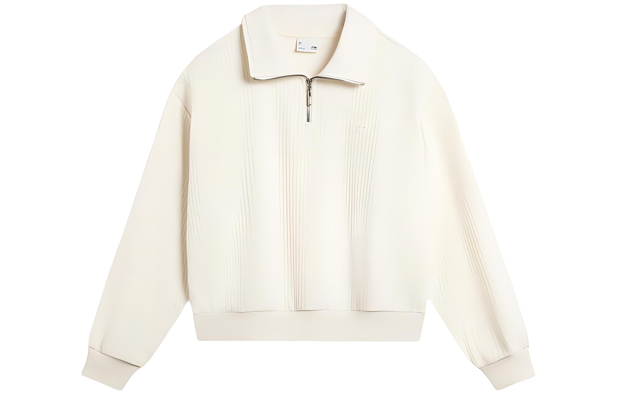 Li Ning Sports Life Collection Sweatshirt Women s Ecru AWDU040-1 XXL