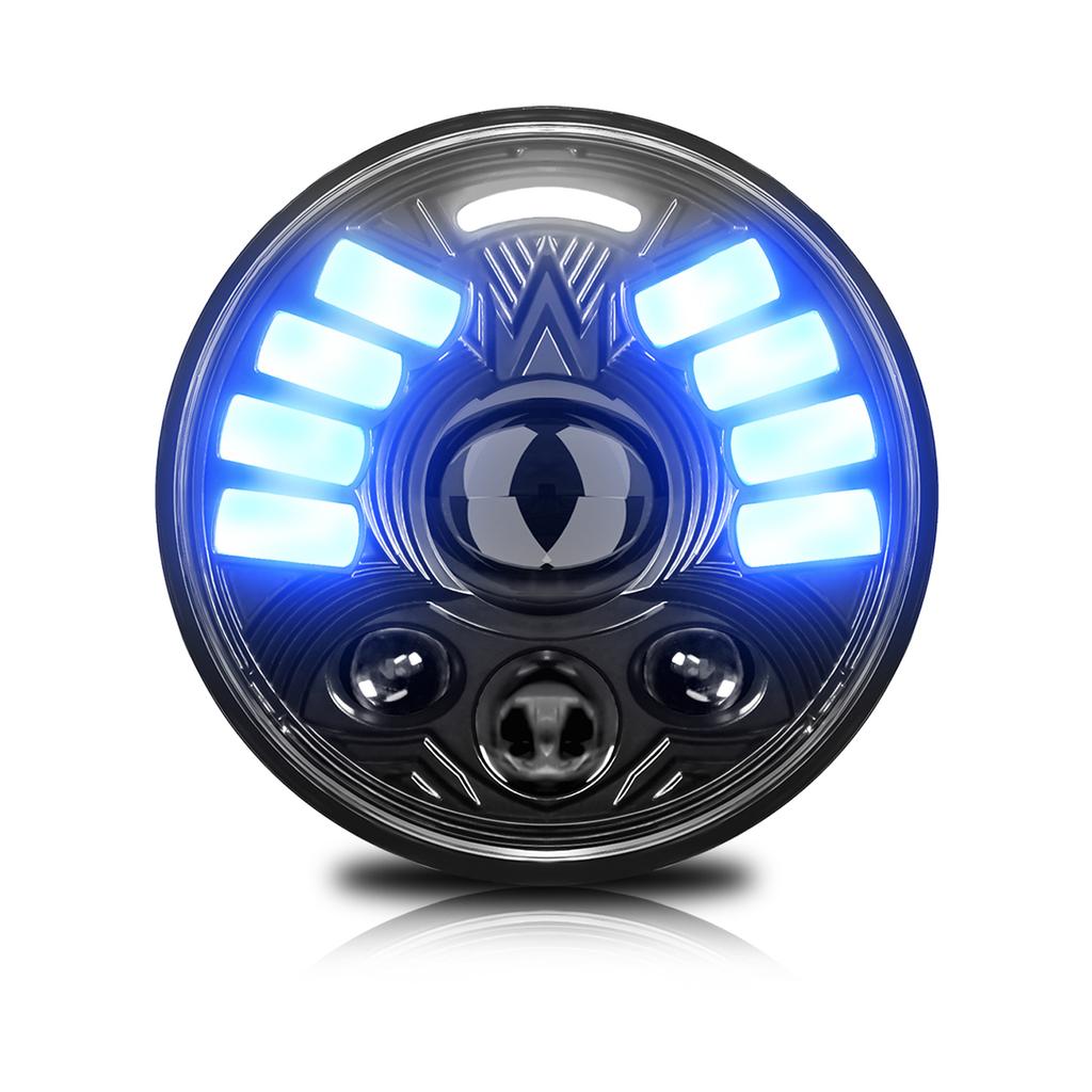 5-3/4 5.75 Inch LED Hdlight, Waterproof Round Motorcycle Hdlamp with DRL Turn Signal High/Low Bm