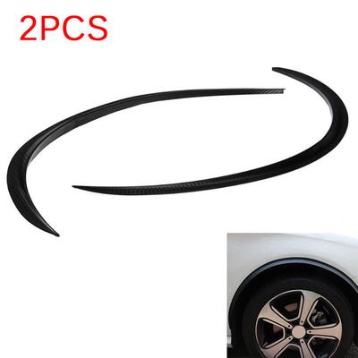 Car Fender Flare Wheel Eyebrow Protector Sticker Black Carbon Fiber Rubber Strip