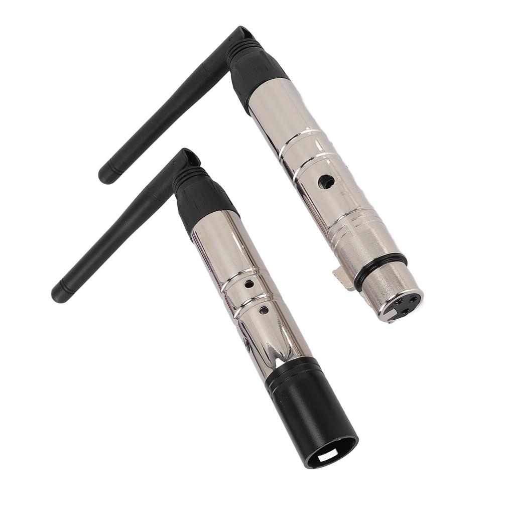 Stage Lighting Control Wireless Transmitter Receiver System 2 in 1 3 Pin with Male Female Plug