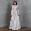 Women's bead dress New lace embroidered wedding dress Evening dress Banquet dress