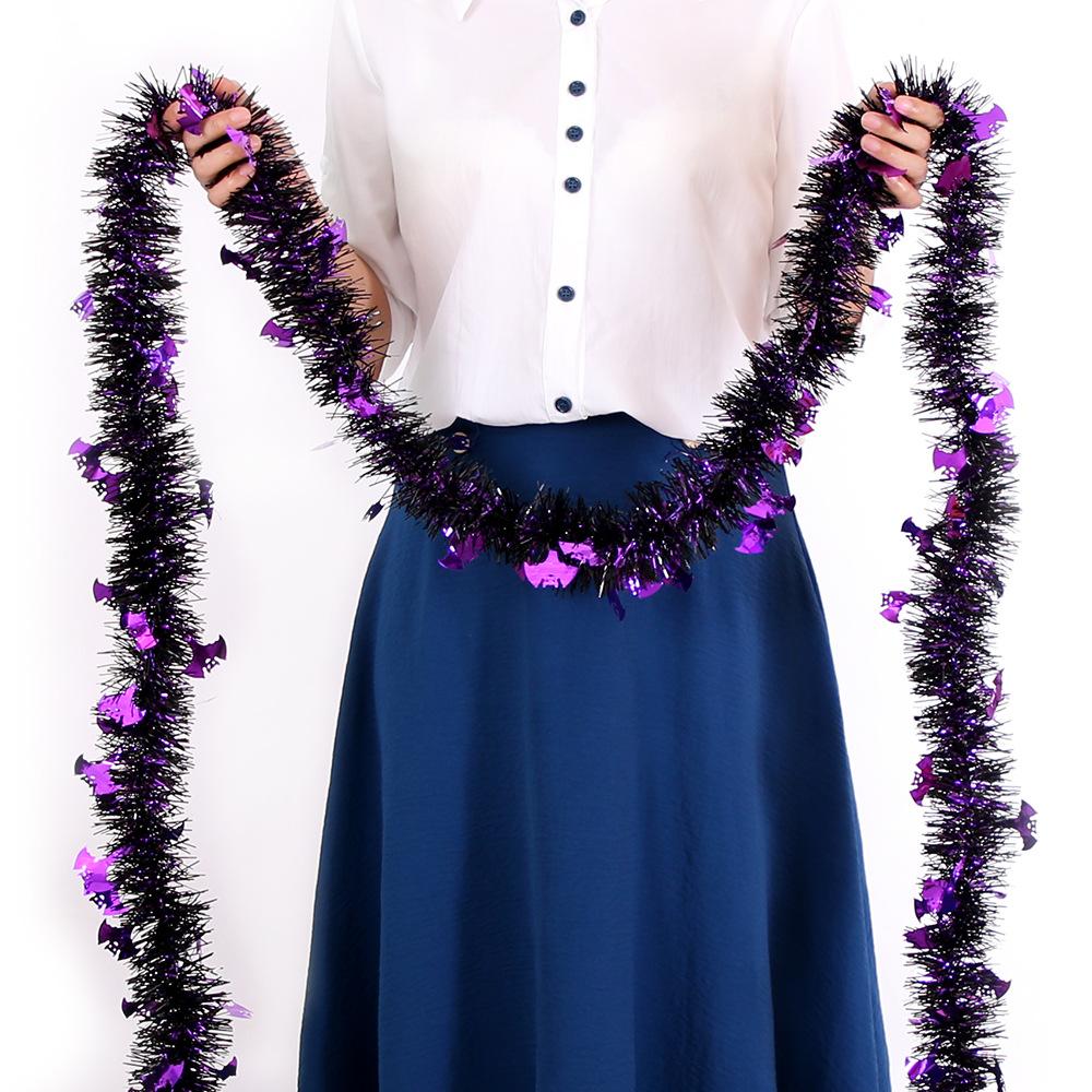 Halloween Pumpkin Colorful 2m Tinsel Bat Decorative Hanging Decoration Ornament